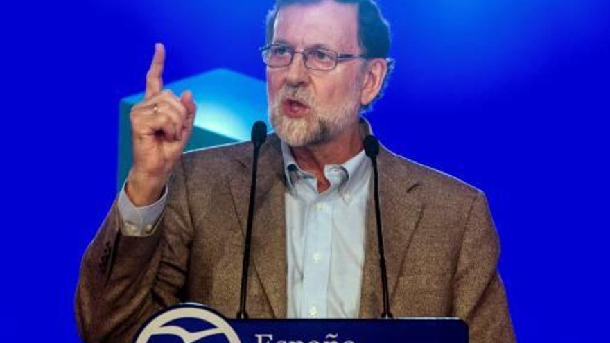 Mariano Rajoy en l&#039;acte electoral d&#039;ahir a Lleida