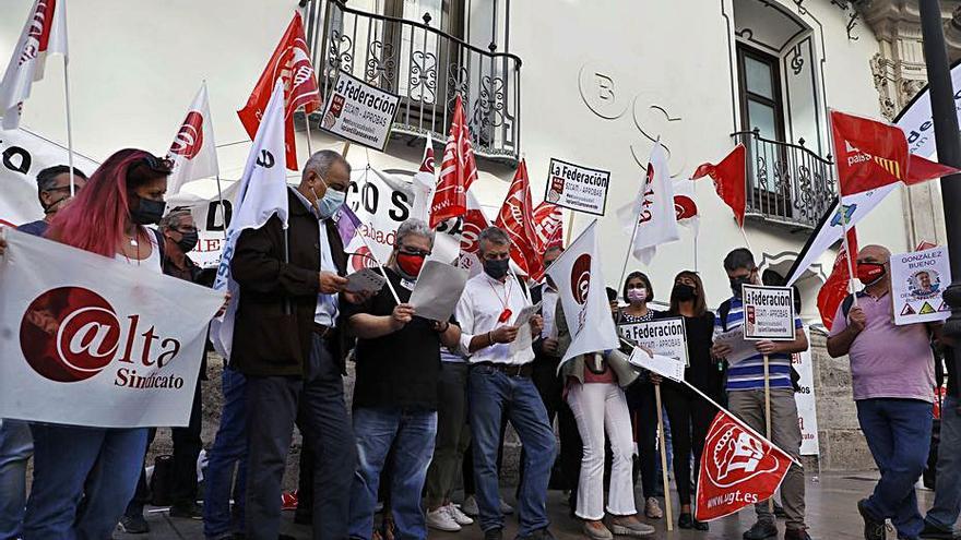 Protesta contra el ERE del Sabadell | M.A. MONTESINOS