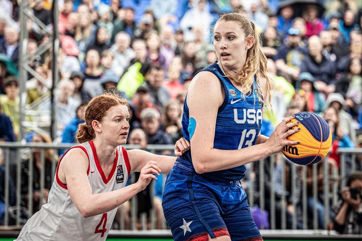 Lauren Cox, en el partido de Estados Unidos ante Canadá