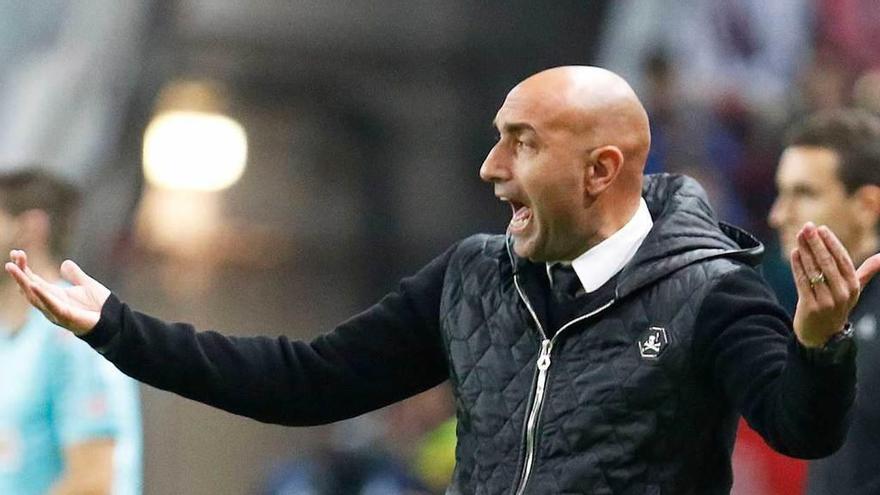 Abelardo, durante el partido ante Osasuna.