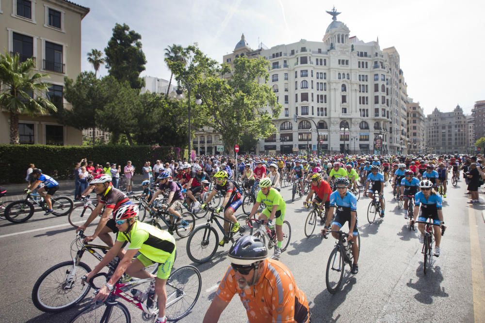 Manifestación ciclista en València