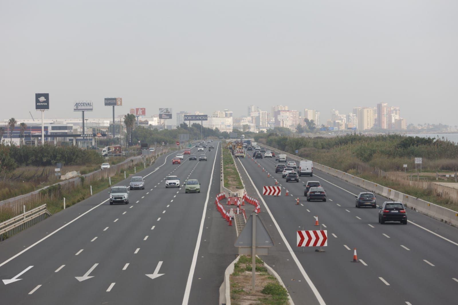 Abre el tercer carril de entrada de la carretera de Barcelona tras cuatro años de obras