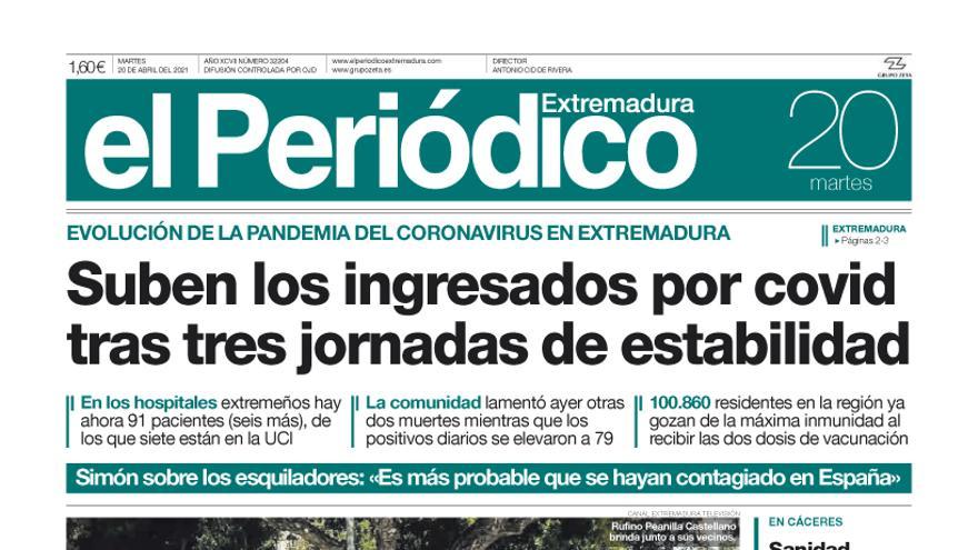 Consulta la portada correspondiente al día 20 de abril del 2021