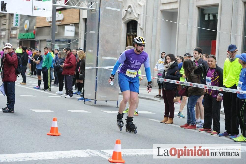 Murcia Maratón. Patinadores en carrera