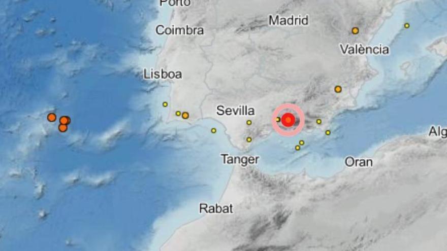 Un terremoto de magnitud 3,6 sorprende a Granada