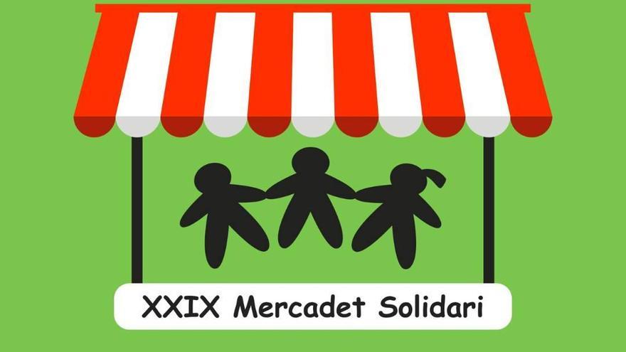 Cartel del mercado solidario de Canals.