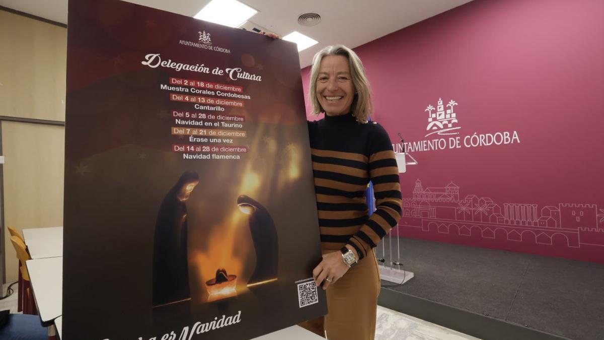 Isabel Albás, durante la presentación de las actividades culturales para esta Navidad.