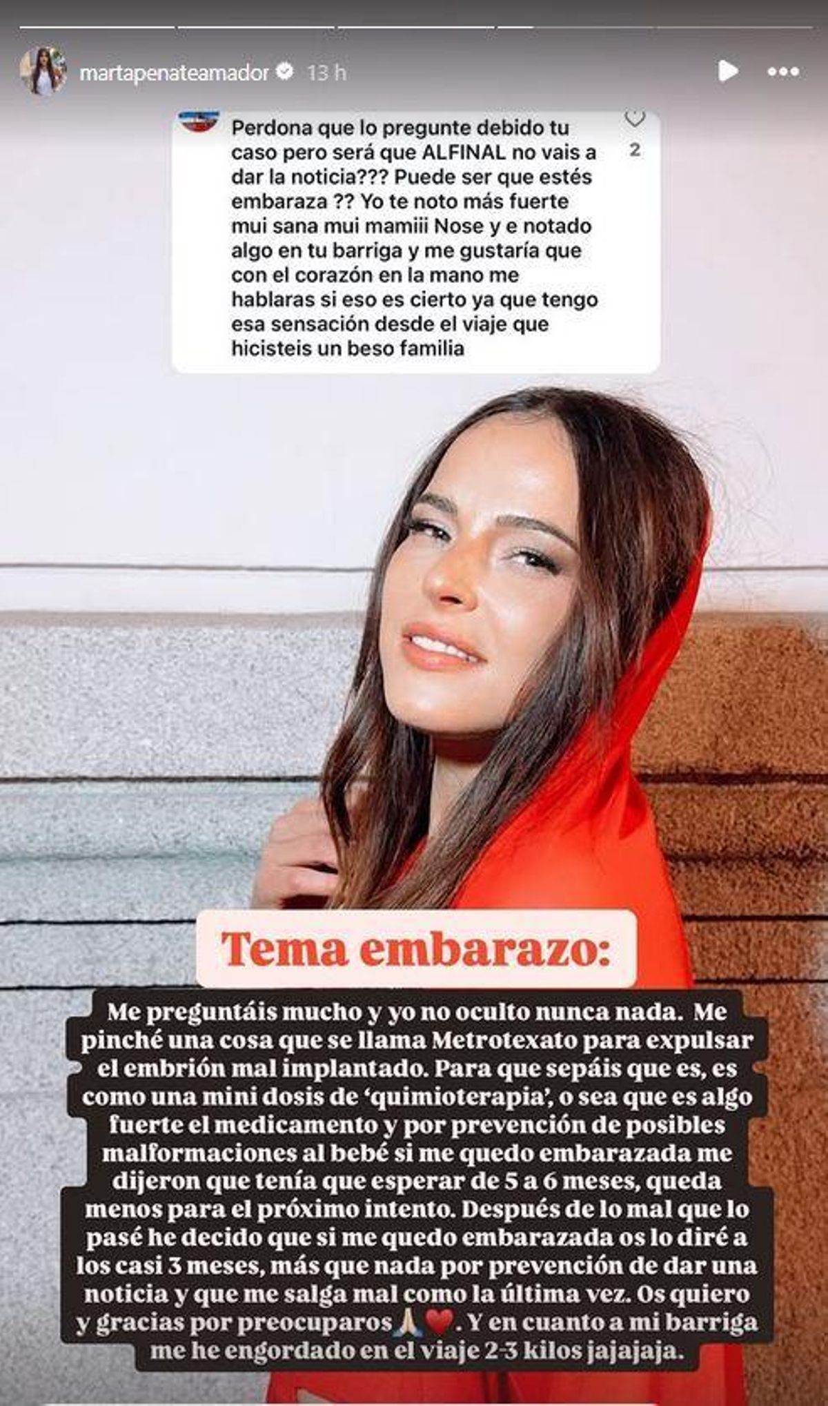 Marta Peñate confirma emocionada que amplía la familia con Tony Spina