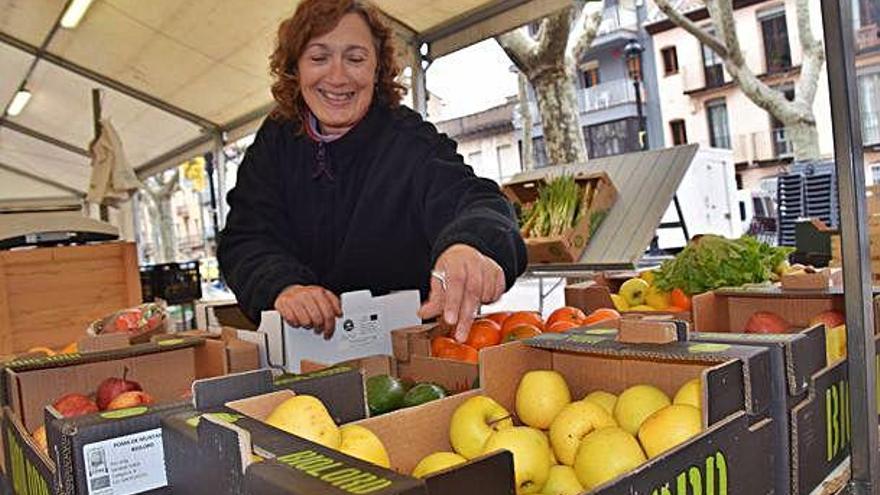 Dolors Lladó a la seva parada d&#039;Horta de Capolat