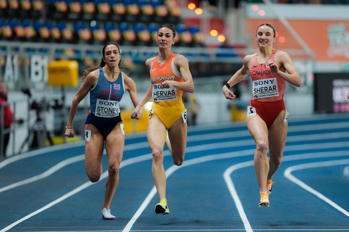 Blanca Hervás, en su serie del 400 en Torun