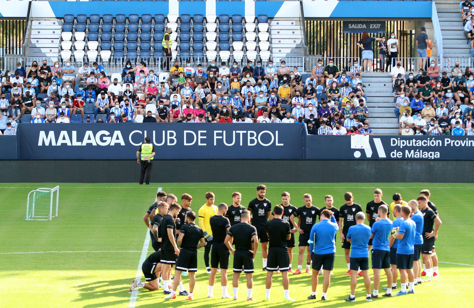 Entrenamiento a puerta abierta del Málaga CF