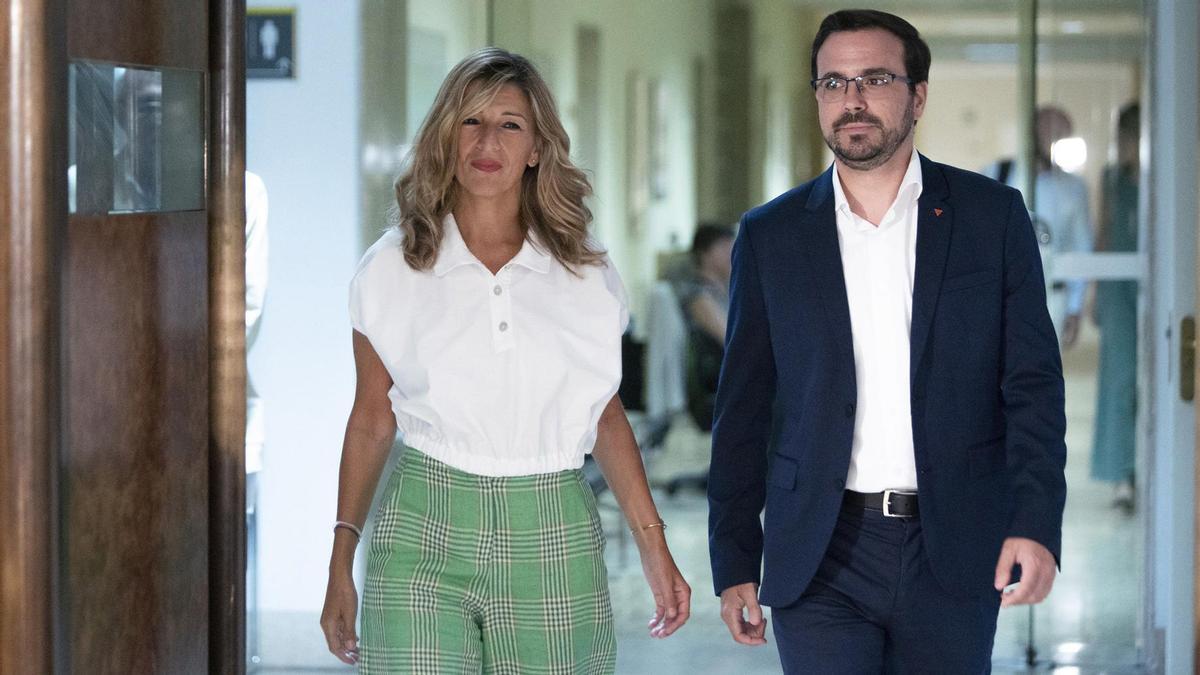Yolanda Díaz y Alberto Garzón