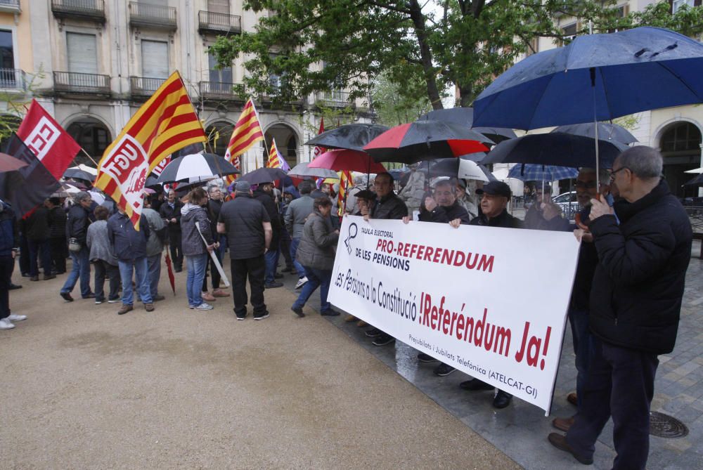 Manifestació pensionistes Girona