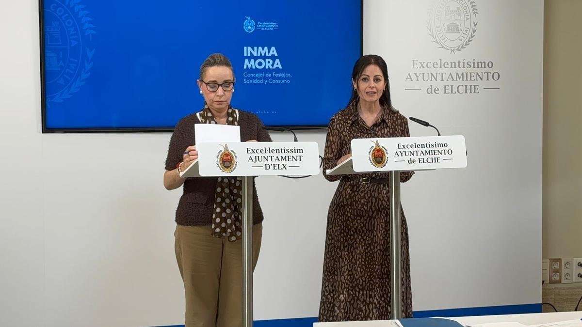 La edil de Acción Social, Celia Lastra junto con la portavoz de la junta de gobierno Inma Mora.