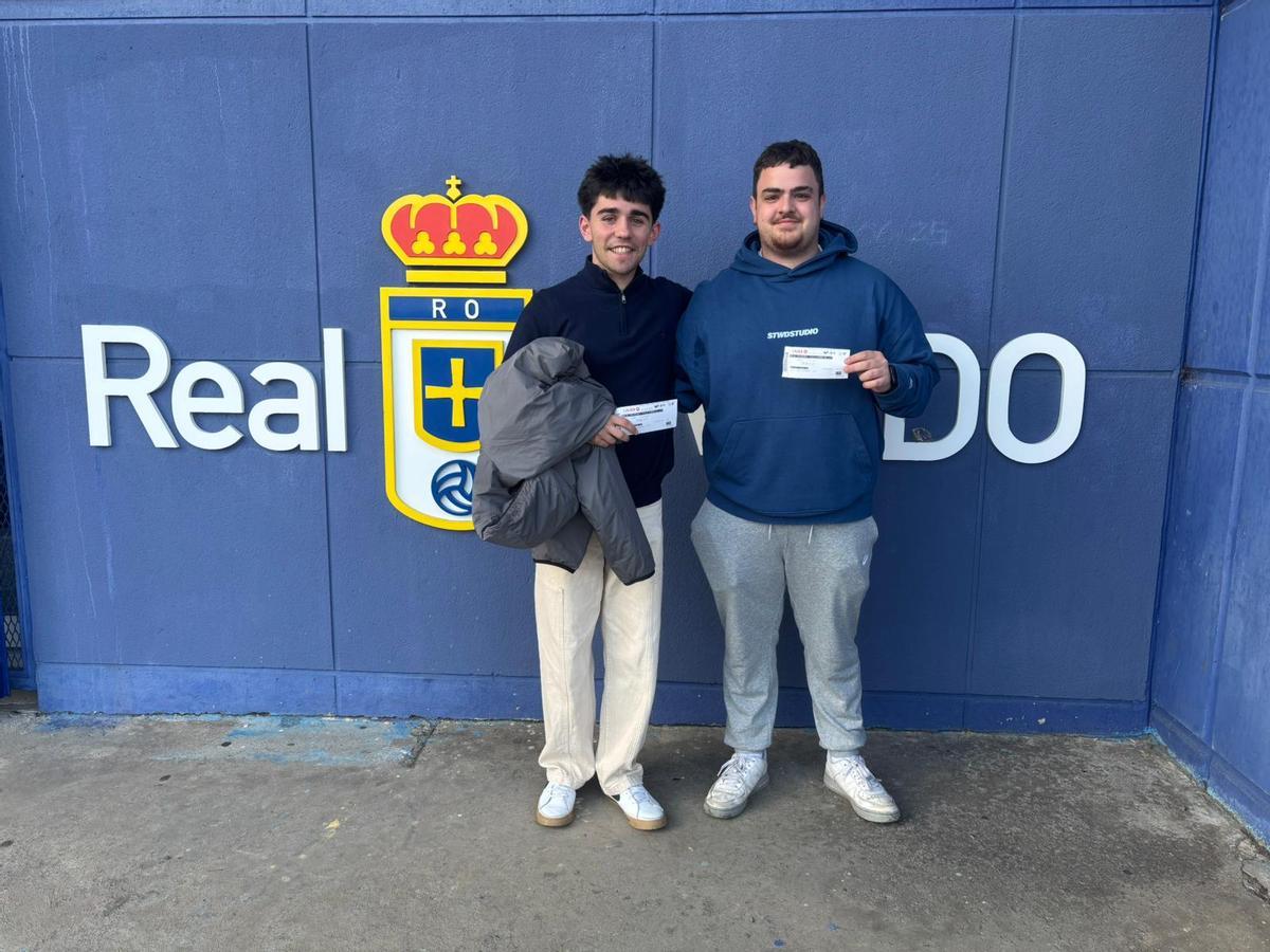 Simón Quirós y Enol Alonso, en las oficinas del Tartiere