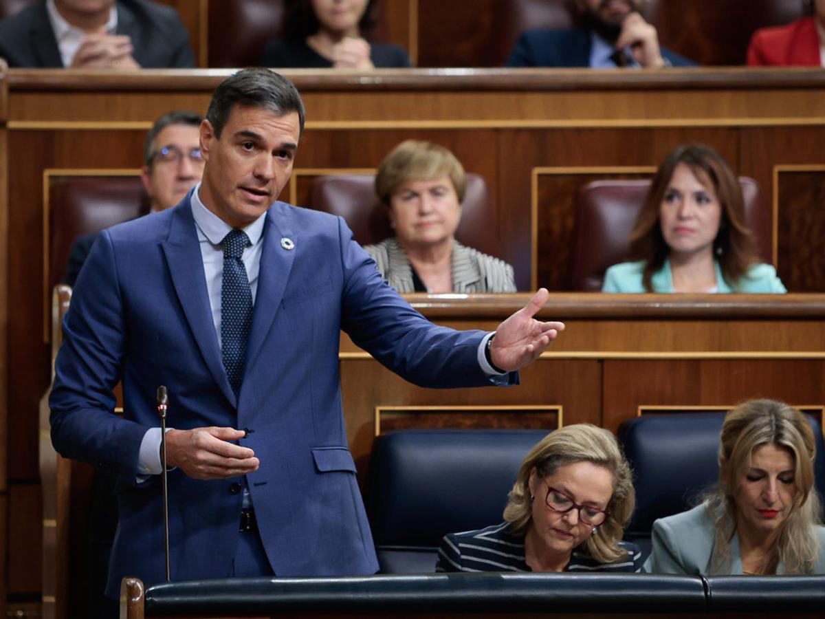El president del govern espanyol, Pedro Sánchez, a la sessió de control al Congrés