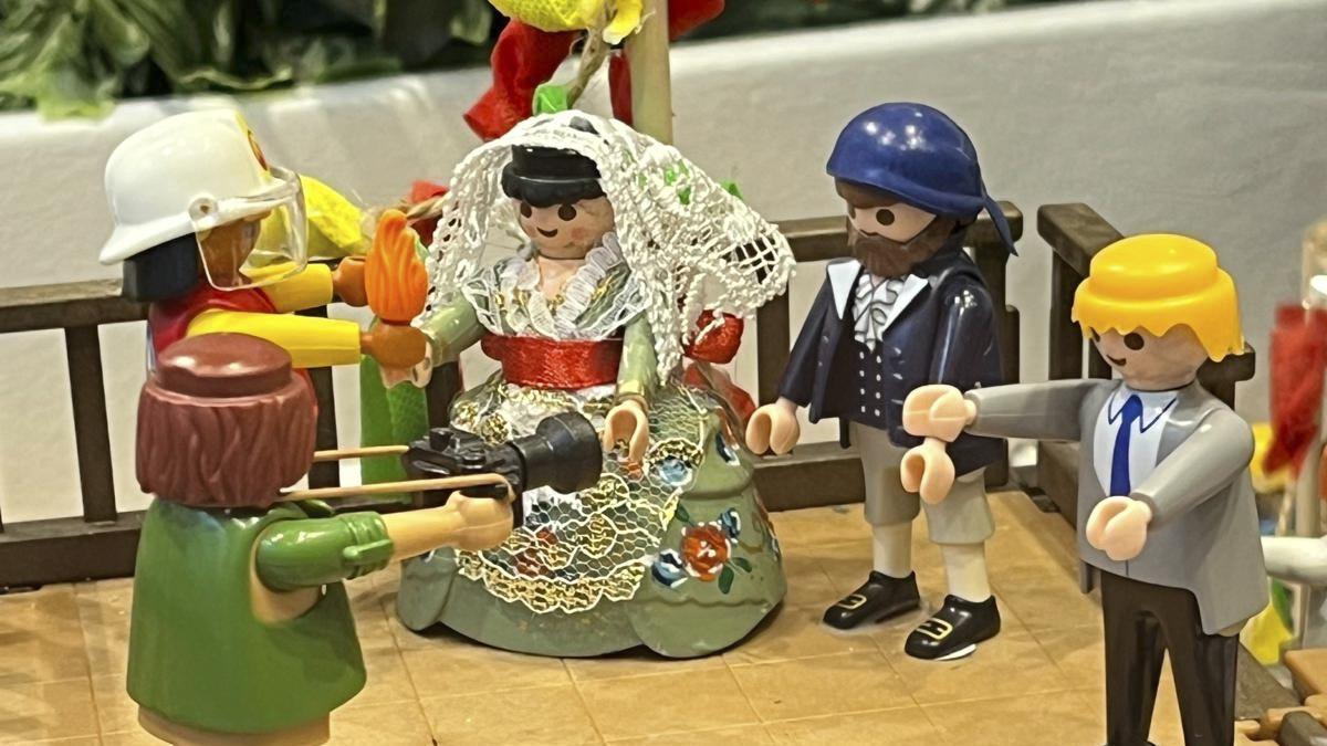 La Falla República Argentina presenta una versión de Playmobil de las mascletess en Xàtiva