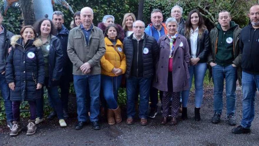 La presentación de la candidatura del BNG para luchar por el gobierno de Catoira, ayer. // Noé Parga