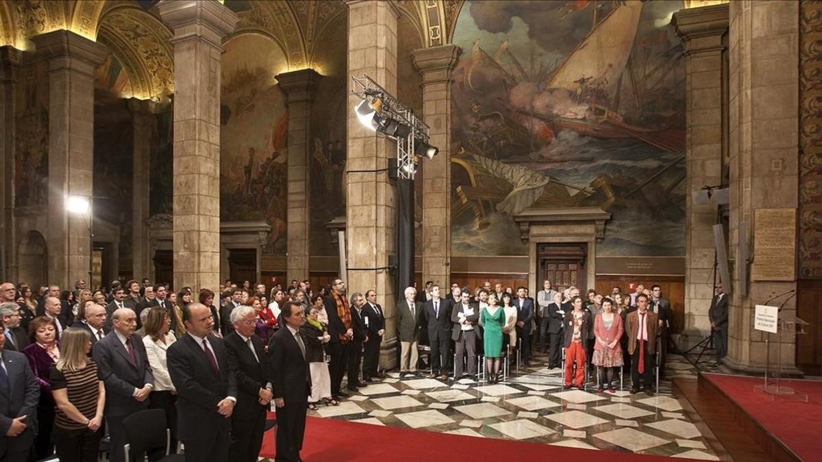 Un acto en el Saló Sant Jordi del Palau de la Generalitat, en el 2011.