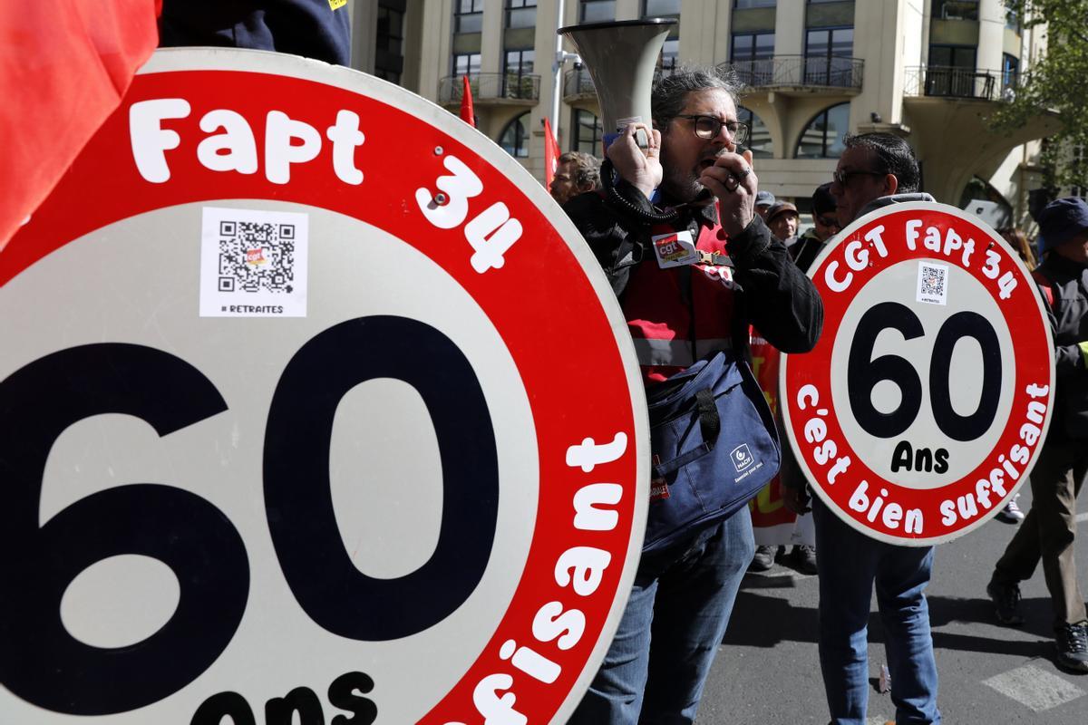Los franceses se manifiestan de nuevo contra la  reforma de las pensiones