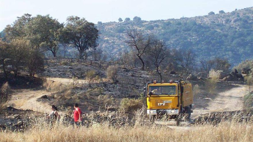 Diez detenidos en un año por incendios forestales en Cáceres