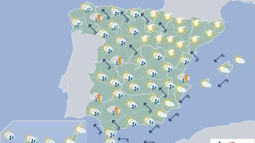 Nubes y lluvias al norte de Canarias