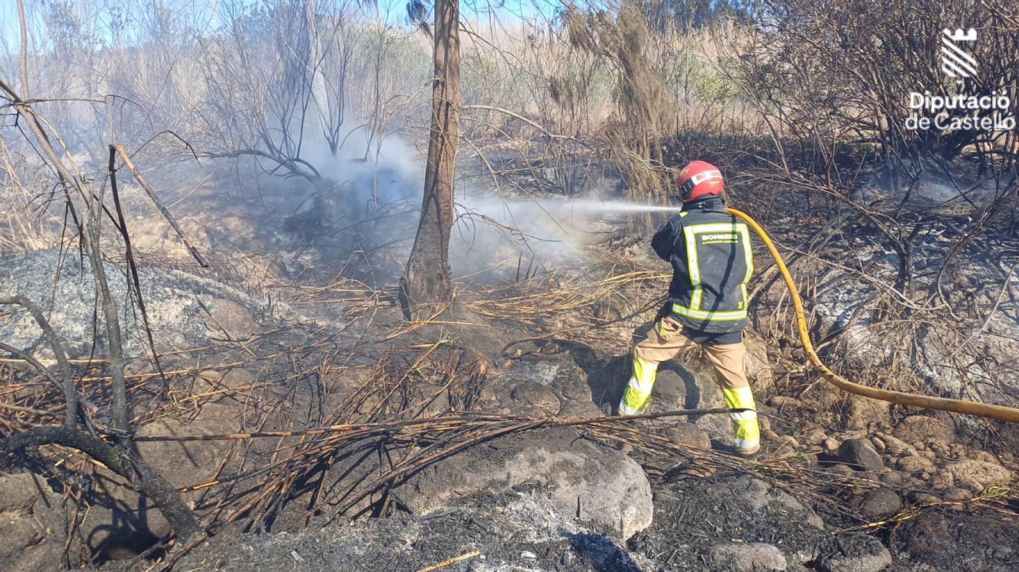 Visita de la alcaldesa al incendio en Almassora