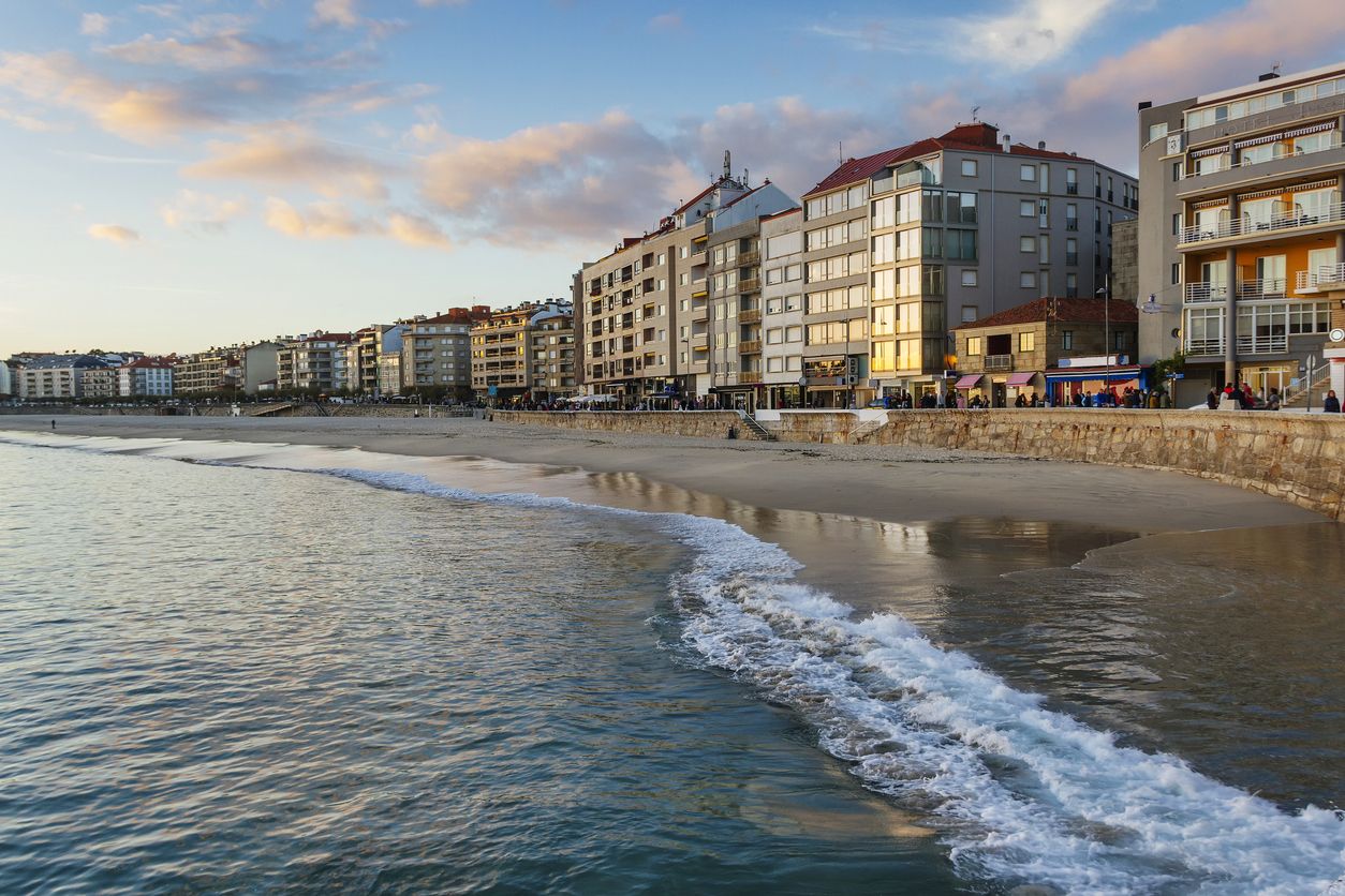 El paisaje de Sanxenxo a pie de playa