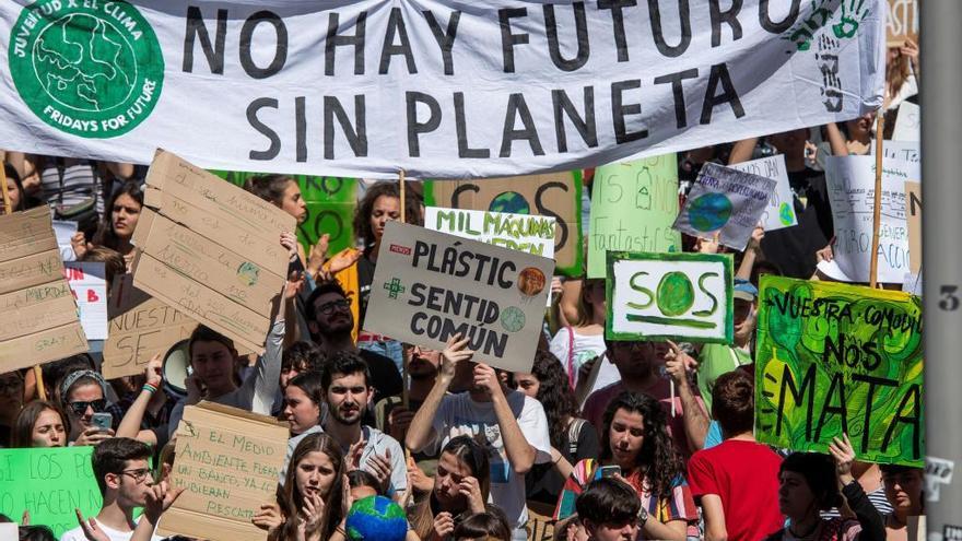 Una protesta por el &#039;Fridays for future&#039; en AndalucÃ­a.