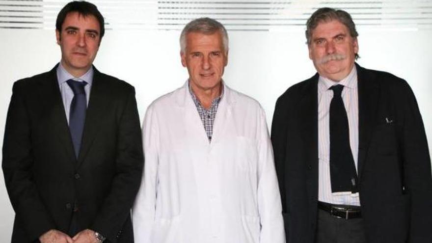 Joaquim Monclús, el presidente Juan Alguersuari y Victorià Peralta.