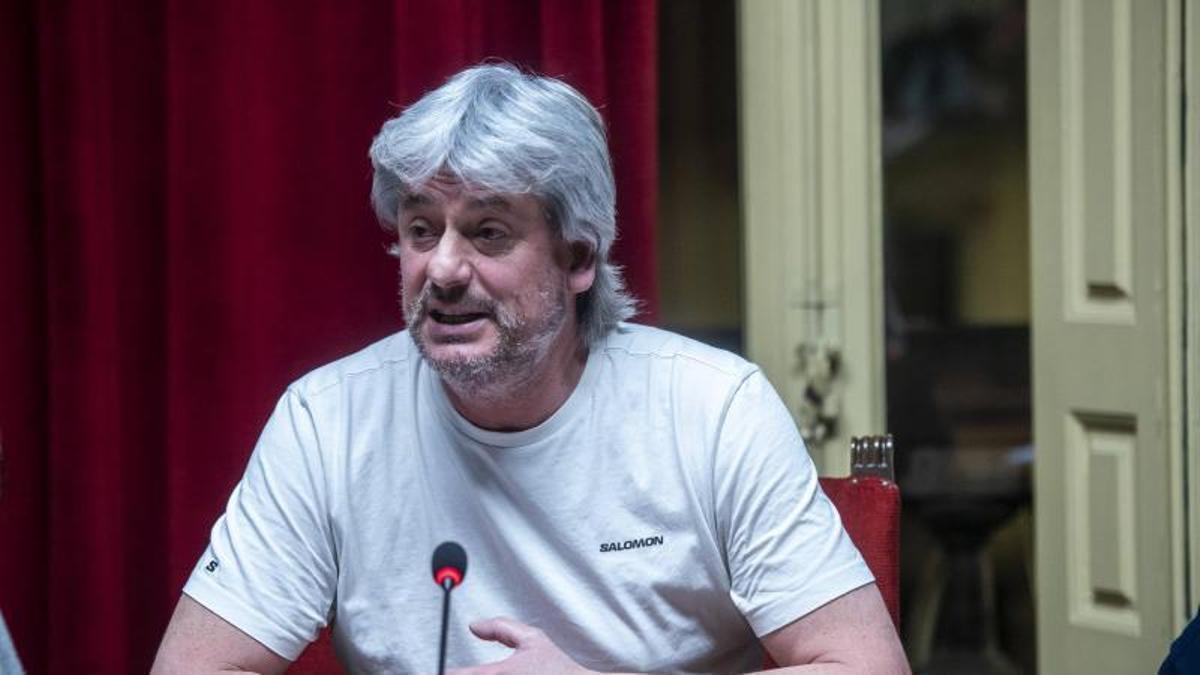 L'alcalde de Moià, Dionís Guiteras, intervenint en un ple d'aquest mandat