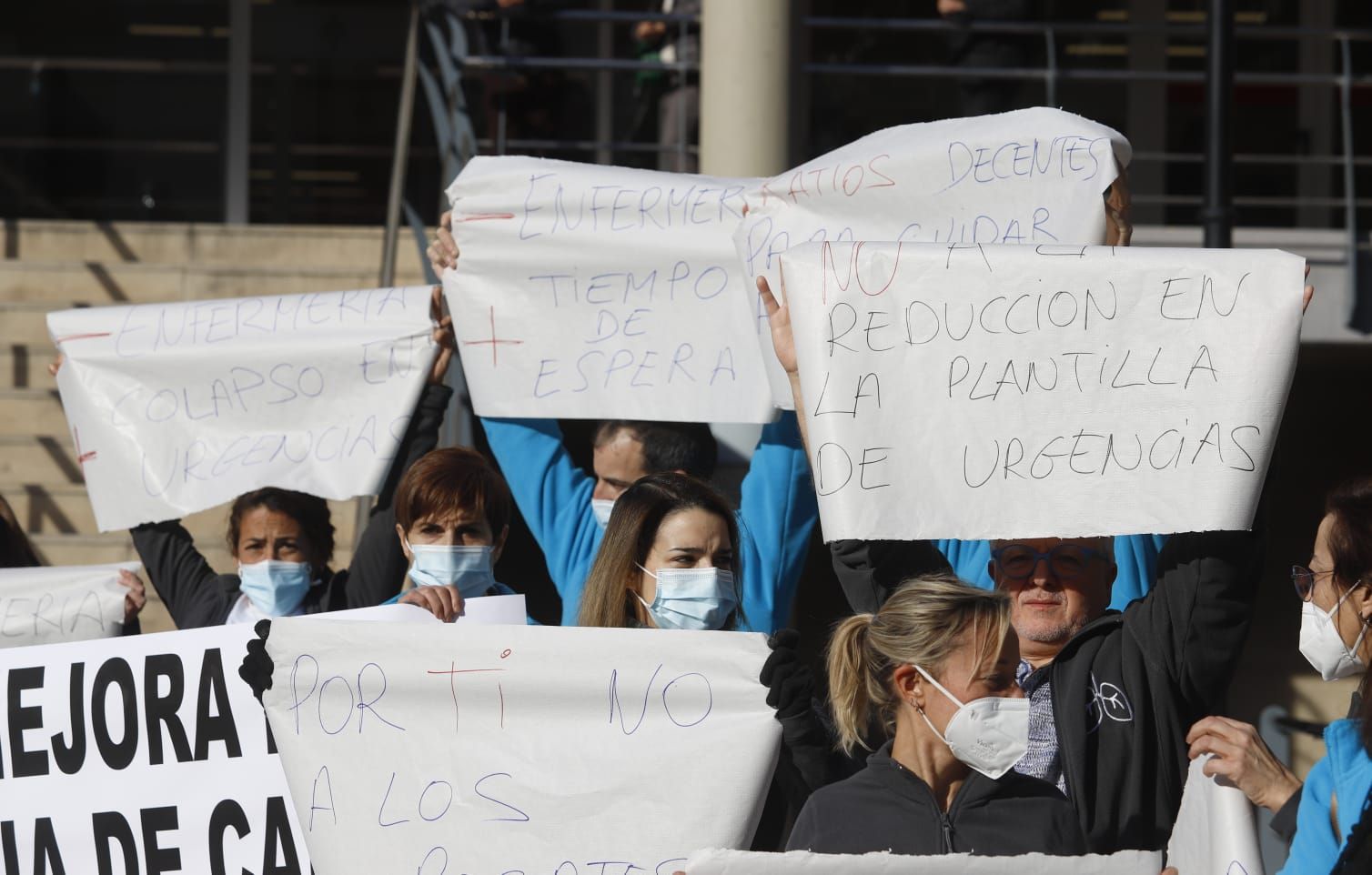 Protesta contra los recortes en sanidad en el hospital DOctor Peset