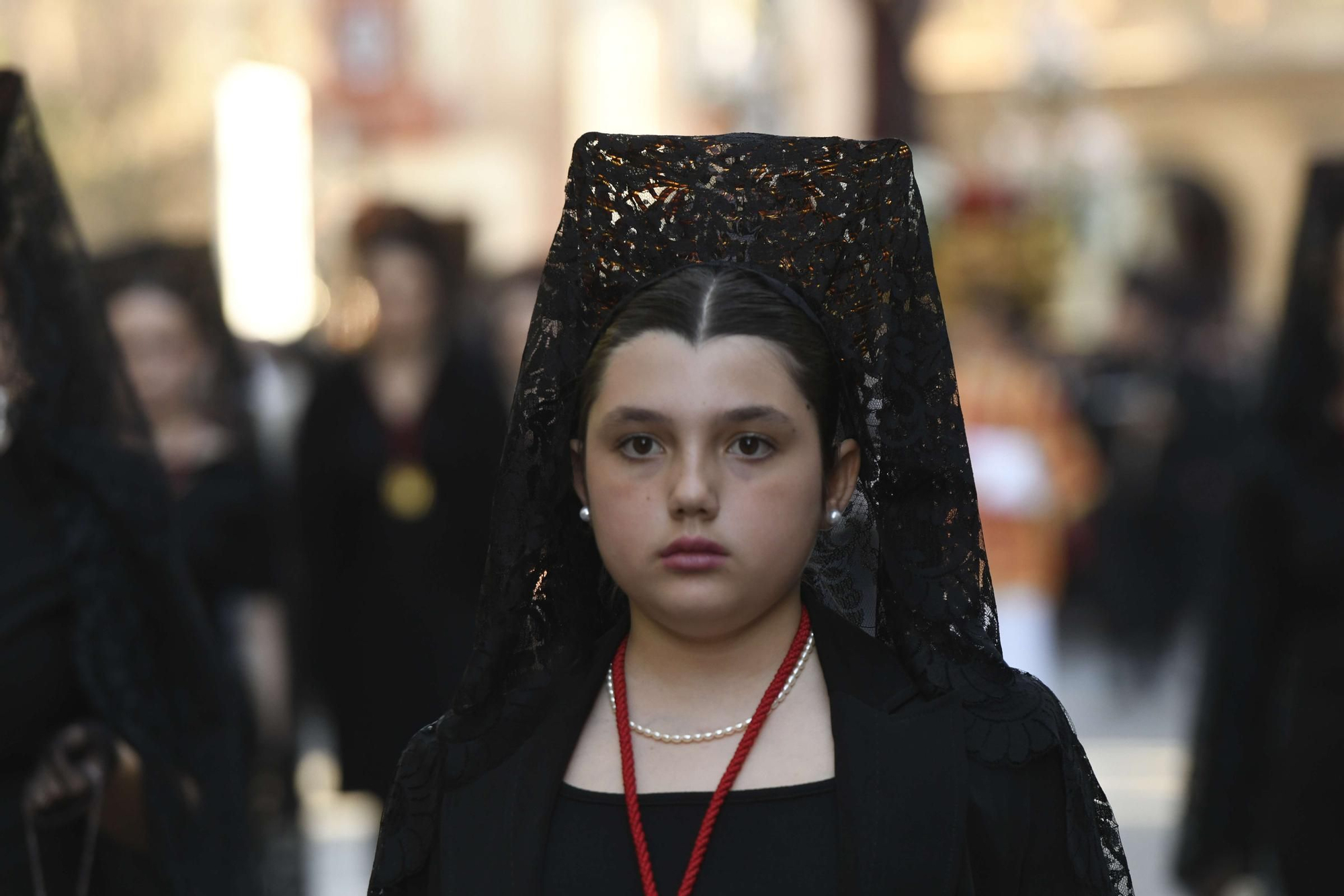 Procesión de la Soledad del Calvario en la Semana Santa de Murcia 2025.