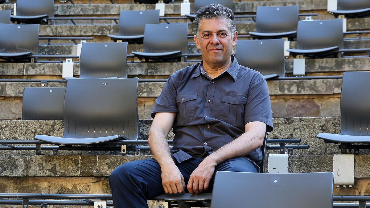 Barcelona 25/06/2020 Icult Entrevista con Cesc Casadesús, director Festival Grec, en el Teatre Grec, adaptado para la Fase 2 del