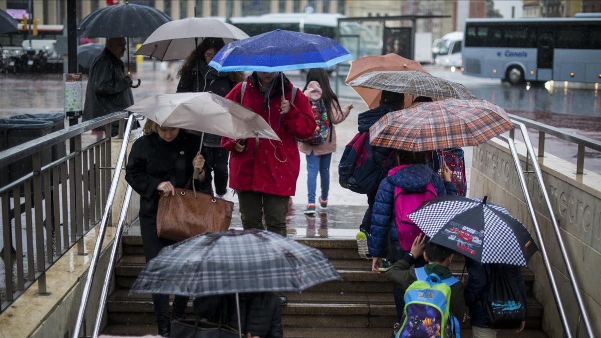 Lluvia en Barcelona