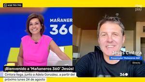 Adela González y Jesús Cintora en Mañaneros