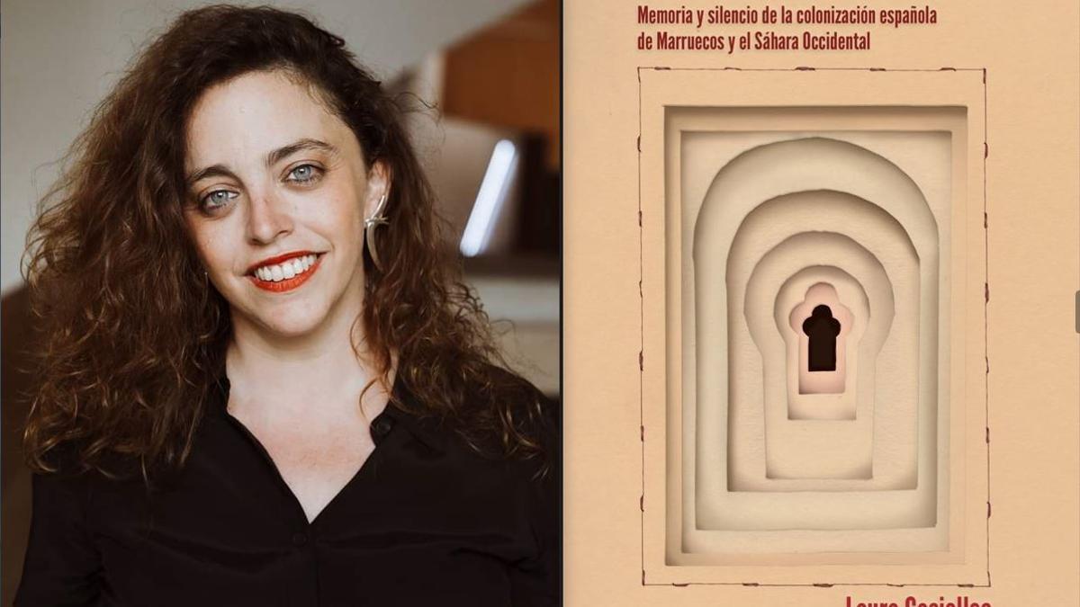 Laura Casielles y la portada del libro