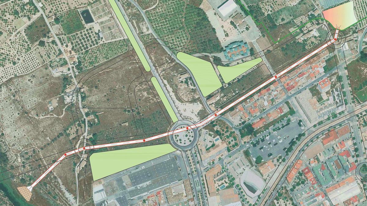 Plano de la canalización prevista en el barranco del Refoio.