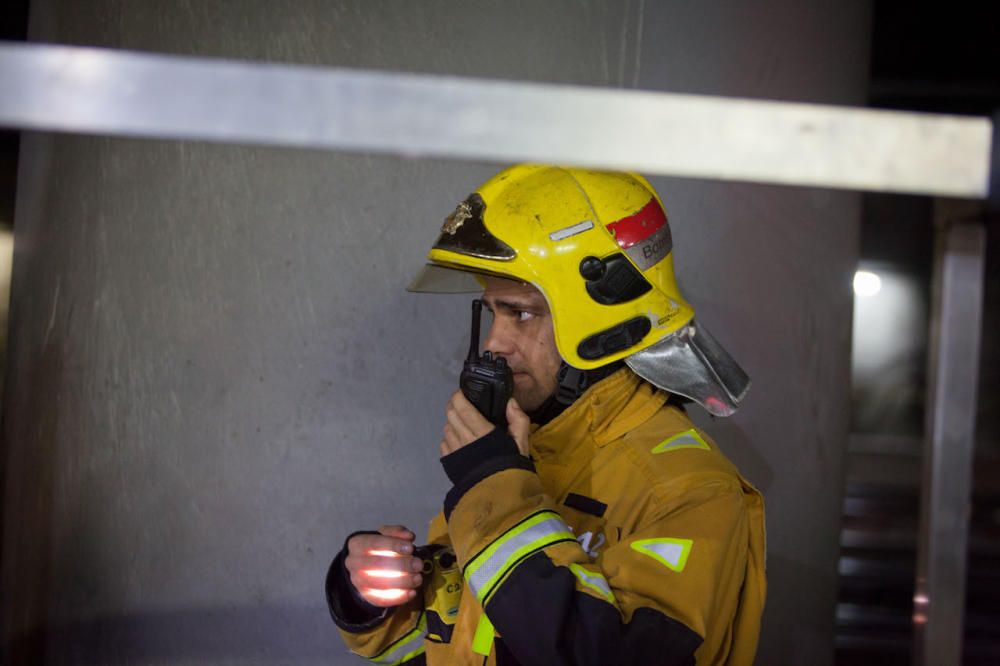 Simulacro de accidente de tren en la estación intermodal de Palma