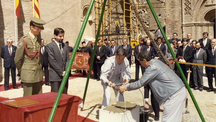 Felipe VI vuelve a la Aljafería 25 años después en el aniversario de su restauración