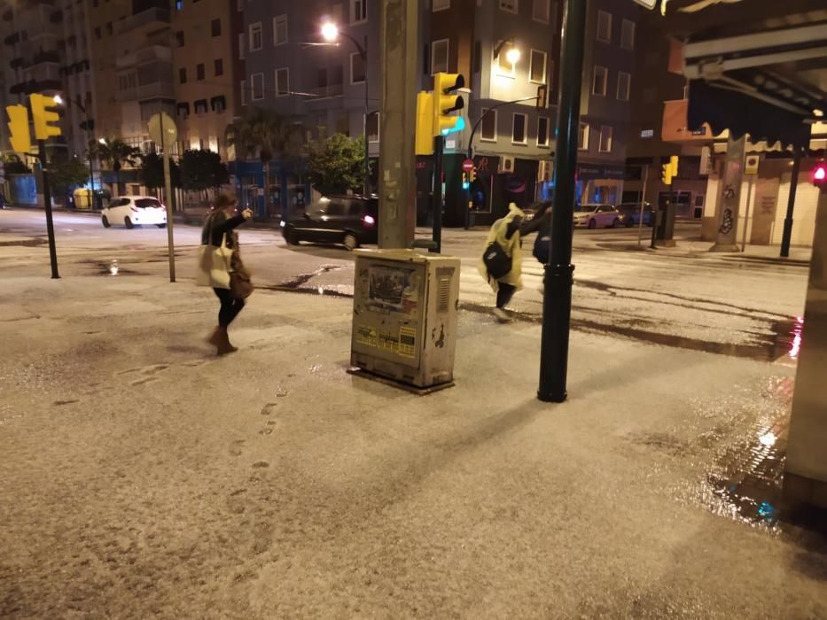 Granizo en Málaga.