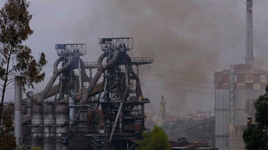 Los hornos altos de Arcelor en Gijón.