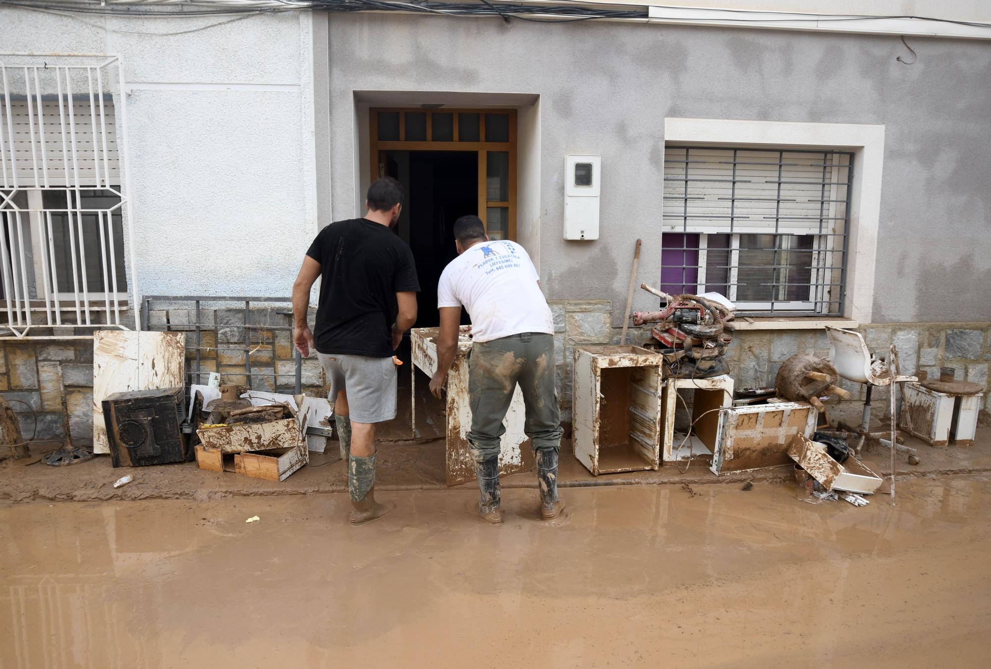 Los estragos del temporal en Javalí Viejo, en imágenes