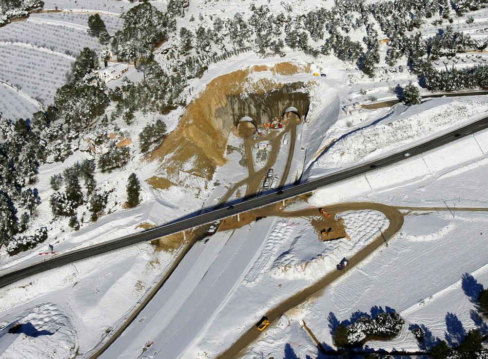 Un manto de nieve cubrió la provincia