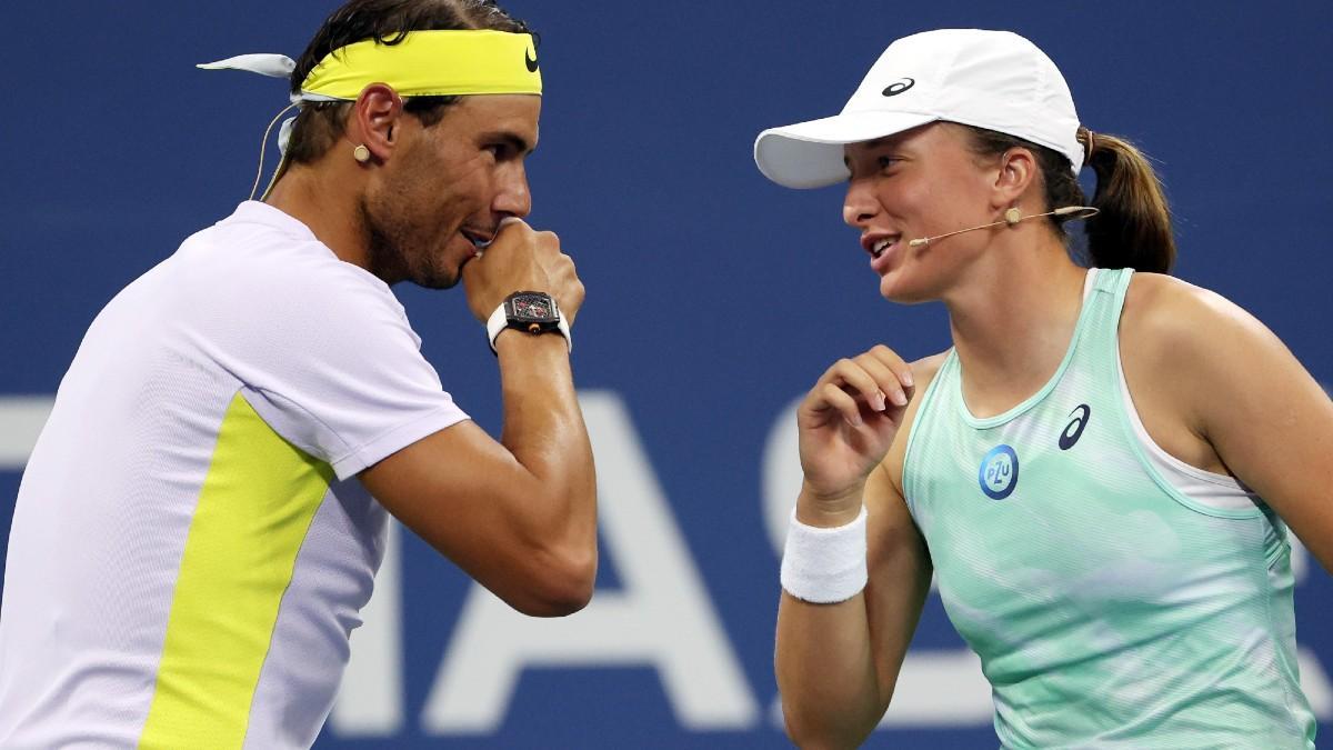 Rafa Nadal junto a Iga Swiatek