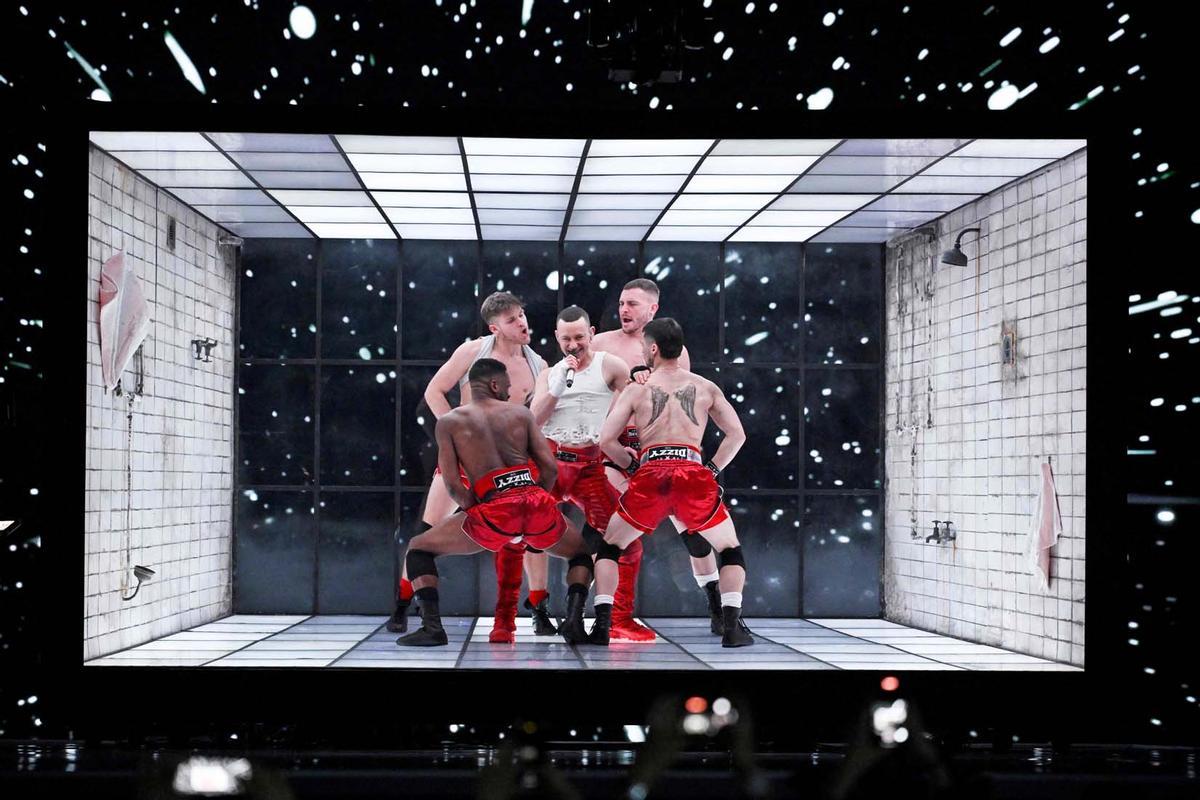 Primer ensayo de la primera semifinal de la 68ª edición del Festival de la Canción de Eurovisión. En la imagen Olly Alexander