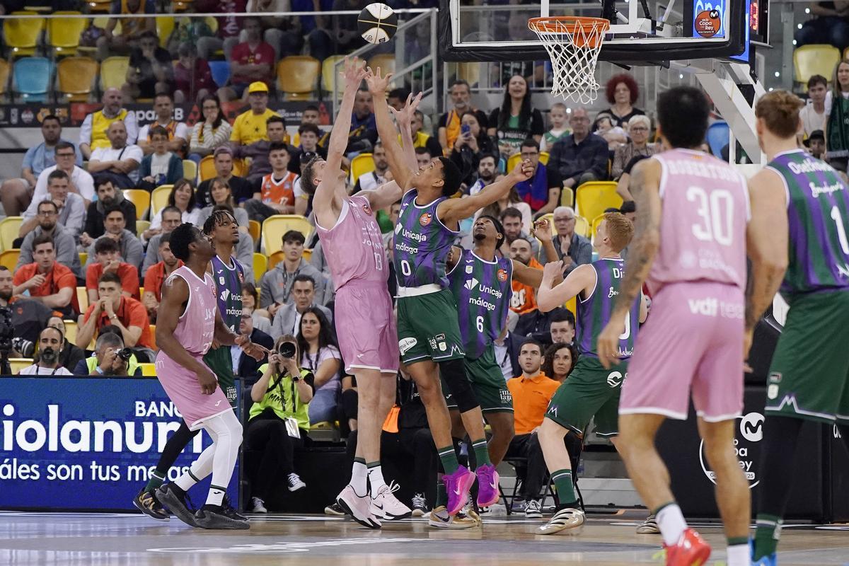 Partido de cuartos de final de la Copa entre Unicaja y Joventut