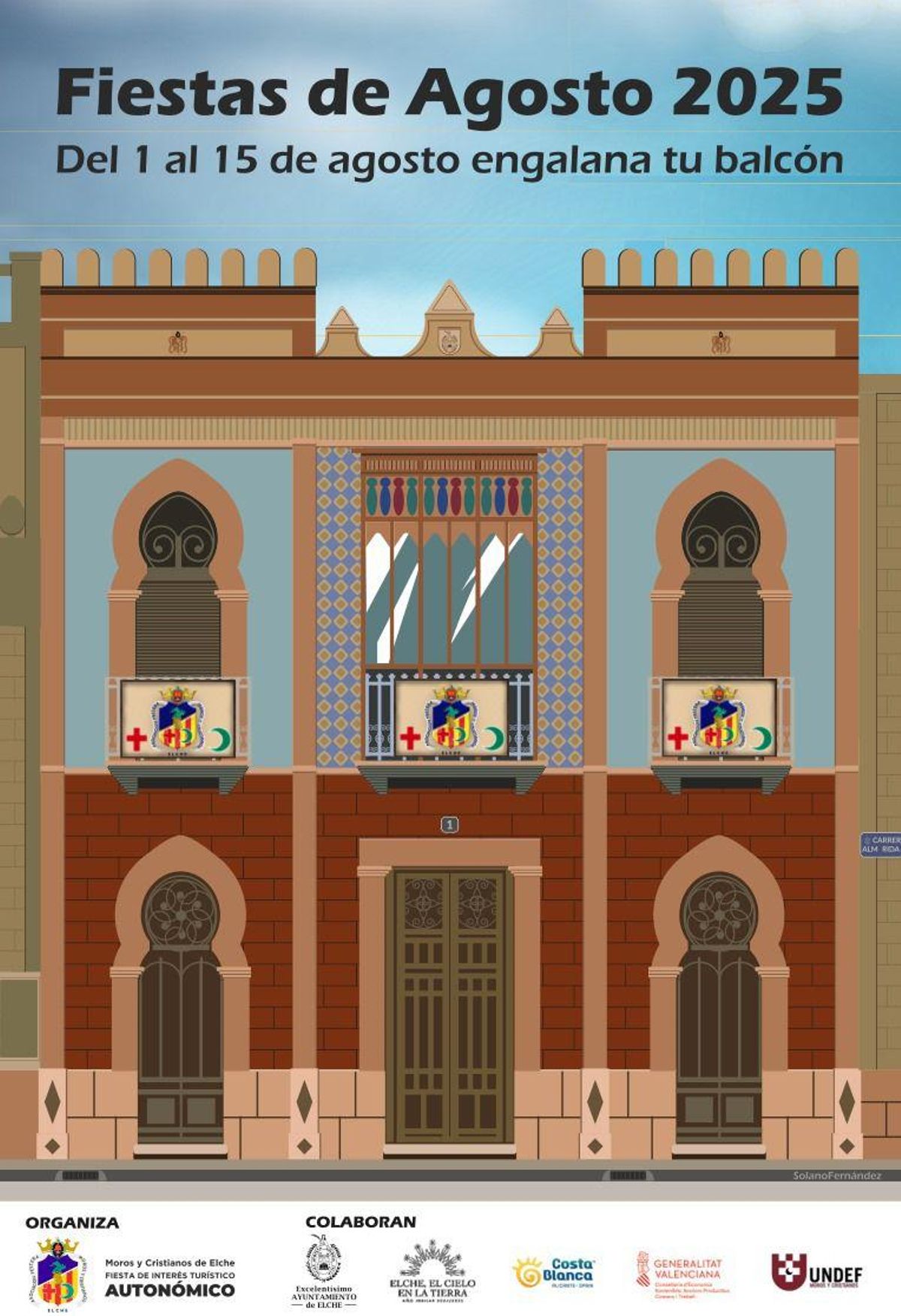 Cartel de la campaña de  engalanamiento de balcones