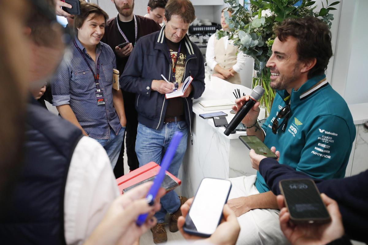 Fernando Alonso, en rueda de prensa