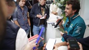 Fernando Alonso, en rueda de prensa